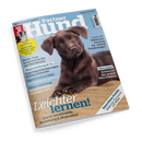 Titelbild des Magazins „Partner Hund“ (Ausgabe August 2026) mit einem braunen Labradorwelpen, der auf sandigem Boden liegt und den Kopf leicht schräg hält, vor hellem Hintergrund. Schriftzüge: „Leichter lernen! Durch Verständnis, Beziehung & Motivation“, Themen wie „Magendrehung & Co.“, „Superfoods im Napf“, „Sicher unterwegs“ und „Abruzzen – Entdecke das grüne Herz Italiens“, oben rechts Barcode.