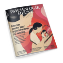 Titelblatt der Zeitschrift „Psychologie Heute“, Ausgabe August 2023. Illustration mehrerer weiblicher Personen mit schwarzen Haaren, die auf Bildschirme blicken, in Rot‑, Rosa‑ und Beigetönen gestaltet. Hauptüberschrift: „Immer mehr war irgendwann zu wenig“. Weitere sichtbare Texte: „Serien, Social Media, Shoppen…“, „Glück beim Warten“, „Staunen und Ehrfurcht“ und „Ozeanisches Gefühl“.
