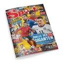 Cover des Bravo Sport Magazins mit Fußballstars wie Cristiano Ronaldo und Florian Wirtz; Hauptschlagzeile: Duelle der Giganten.