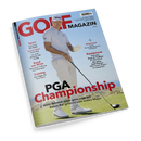 Titelblatt des „GOLF MAGAZIN“ (Ausgabe Juli 2024) mit einer männlichen Person in weißem Poloshirt, hellen Hosen, weißen Golfschuhen und Kappe auf einem Golfplatz, den Schläger in der Hand haltend. Hauptüberschrift: „PGA Championship“, darunter „Matti Schmid spielt ganz vorn mit – Aaron Rai gewinnt sein erstes Major“. Weitere Rubriken: „Sport“, „Equipment“, „Training“, „Mega Event“ und „Rund um Wien“.