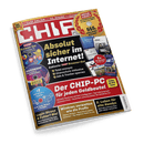 Cover des CHIP Magazins, 555. Jubiläumsausgabe, mit dem Hauptthema Internetsicherheit und einem Mega-Paket mit Software.