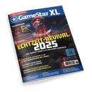 GameStar XL Magazin-Cover mit einem futuristischen Kommandanten und der Schlagzeile Echtzeit-Revival 2025.