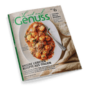 Lust auf Genuss Magazin-Cover mit Ricotta-Gnudi in Tomatensauce und der Schlagzeile Unsere liebsten Rezepte aus Italien.