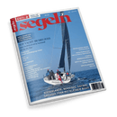 Cover des Magazins Segeln: Ein weißes Segelboot mit mehreren Personen auf blauem Wasser, darüber die Schlagzeile Top Yacht Award 2025.